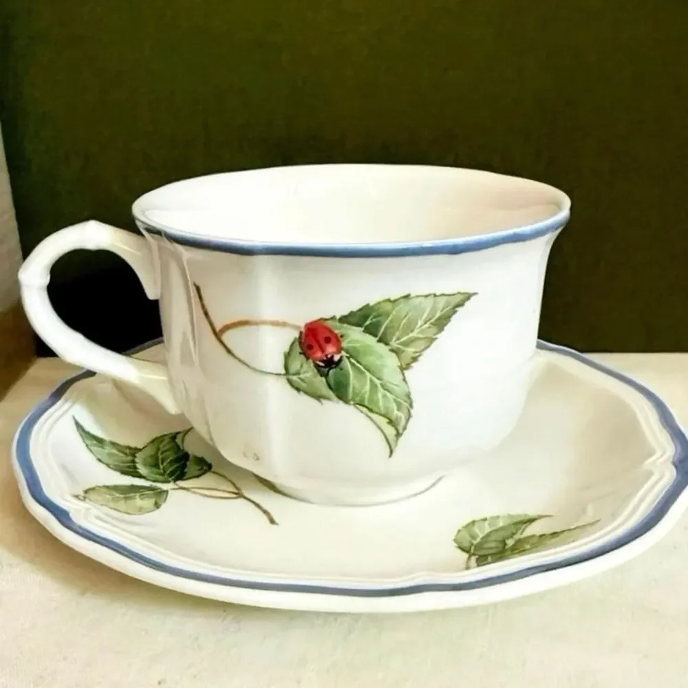 Villeroy & Boch Cottage Cup & Saucer • Cherry Motif • Germany